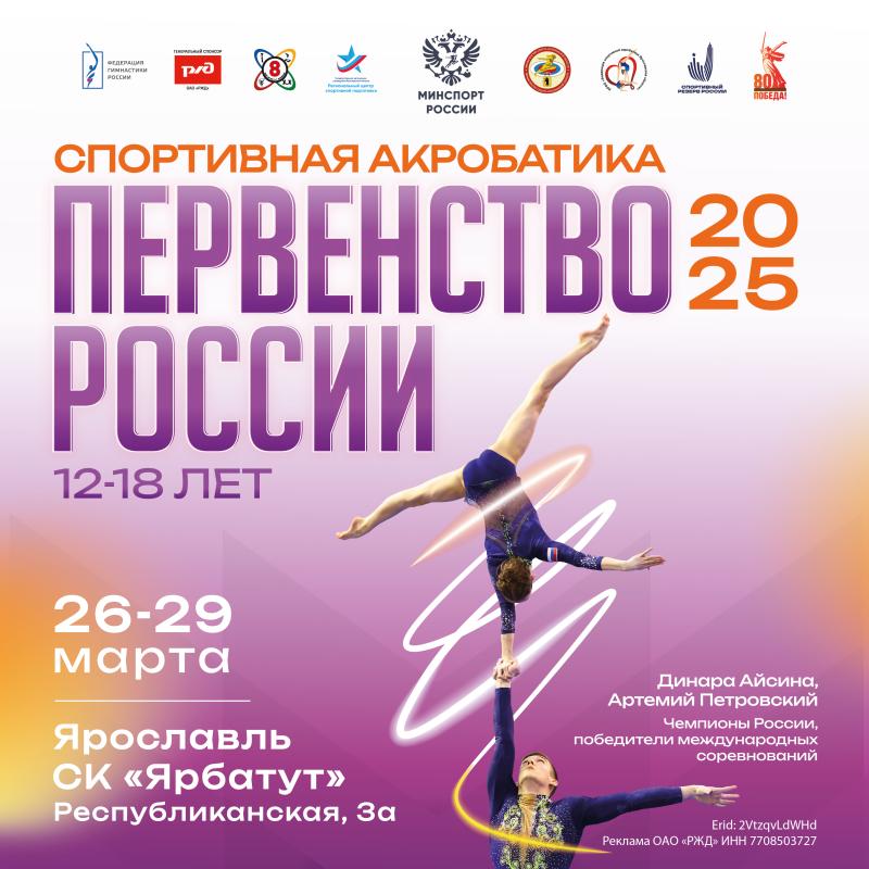 Спортивная акробатика. Первенство России 2025 (юноши, девушки 12-18 лет)